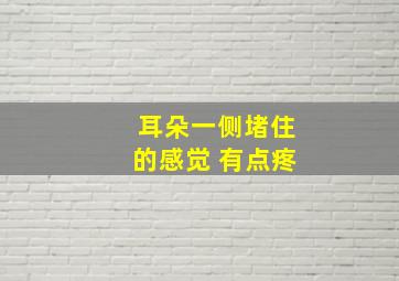 耳朵一侧堵住的感觉 有点疼